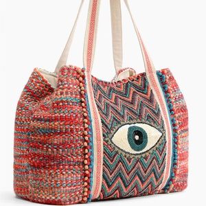 America & Beyond Evil Eye Good Luck Beaded Tote⭐️